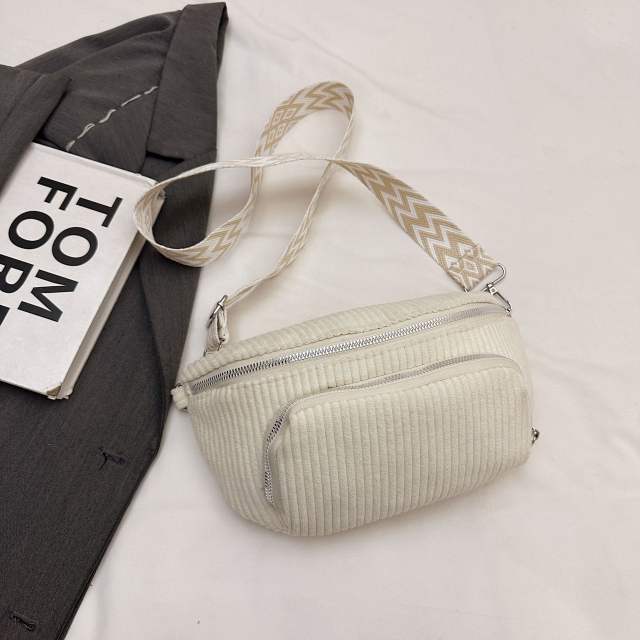 Autumn Winter Corduroy Casual Dumpling Bag Simple Lightweight Crossbody Bag