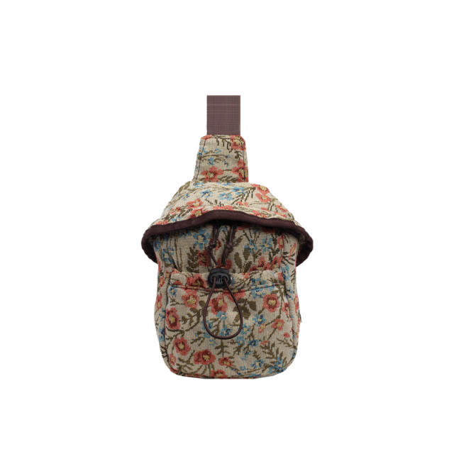 Popular Sweet Flower Women's Crossbody Bag National Style Flower Chest Bag for Women