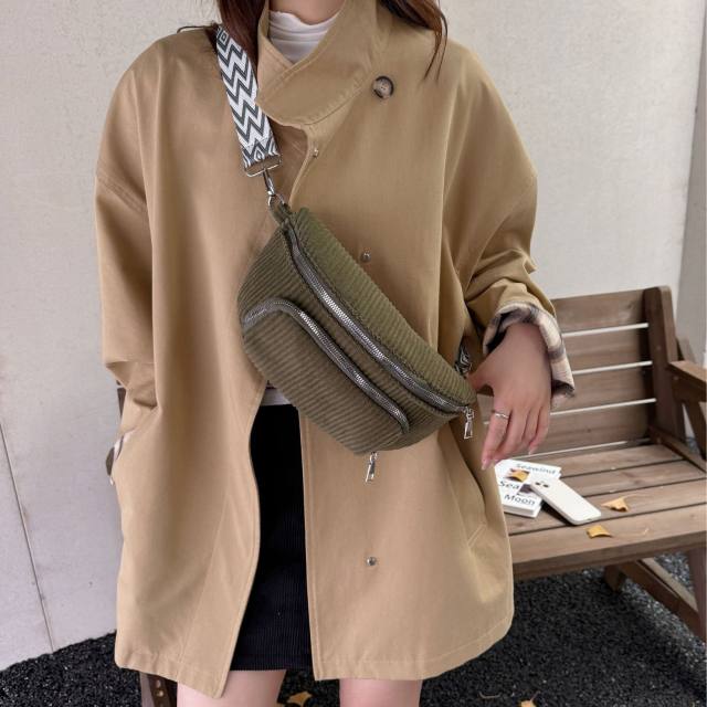 Autumn Winter Corduroy Casual Dumpling Bag Simple Lightweight Crossbody Bag