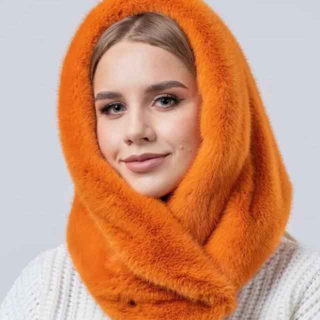 Plush Hat for Women Thickeneded Winter Anti-Freeze Ear Muffs Neck Protectors hat