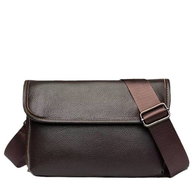 Men's Bag Crossbody Cool Small Bag Men's Shoulder Bag Genuine Leather Stylish Men's Clutch Bag