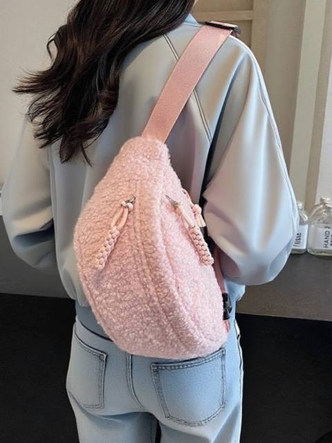 Autumn Winter Large Capacity plush bag Korean Crossbody Bag Casual Waist Bag Chest Bag