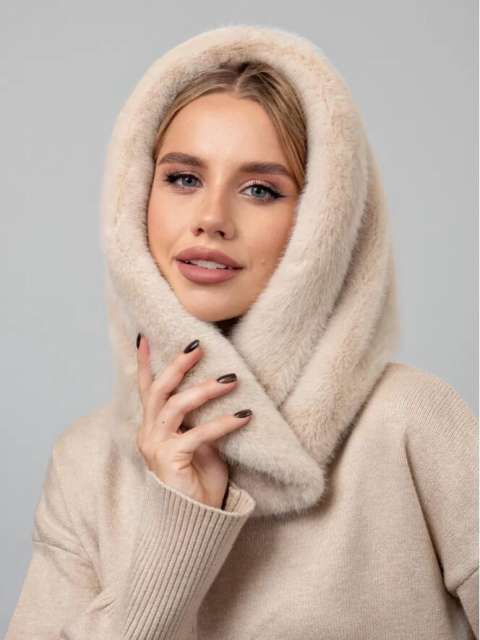 Plush Hat for Women Thickeneded Winter Anti-Freeze Ear Muffs Neck Protectors hat