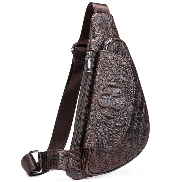 Retro Multifunctional Chest Bag First-Layer Cowhide Shoulder Bag