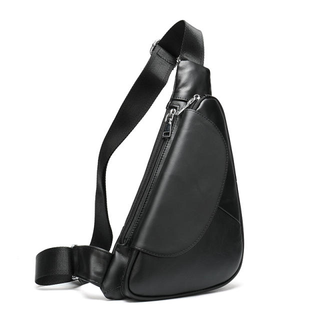 Retro Multifunctional Chest Bag First-Layer Cowhide Shoulder Bag