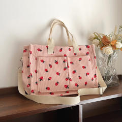 New Fruit Strawberry Printed Large Capacity Multi-pocket Bag