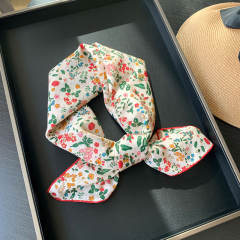 Korean Style Women's Floral Fresh Small Square Scarf
