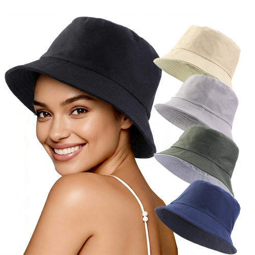 Solid Color Light Plate Double-Sided Fisherman Hat Fishing Hat bucket hat