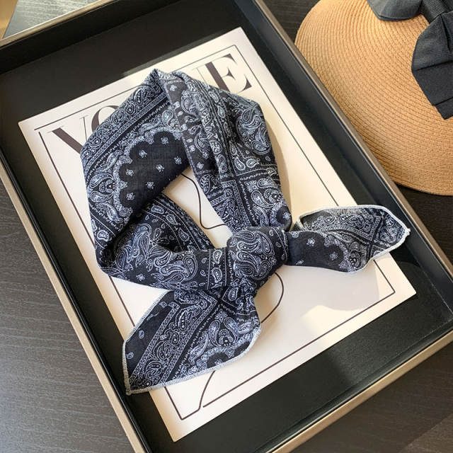 Korean Style Women's Floral Fresh Small Square Scarf