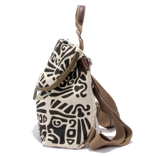 All-match Backpack Pattern Casual Canvas Backpack