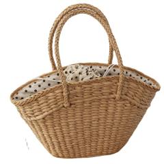 2026 New Fashion Forest-Style Straw Woven Bag Women's Handbag Beach Bag