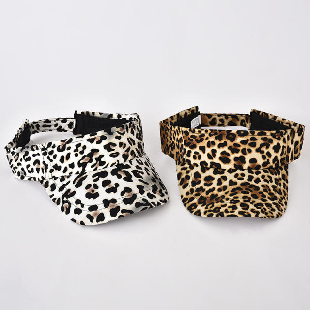 New Leopard Print Hat Fashion Women's Visor Hat