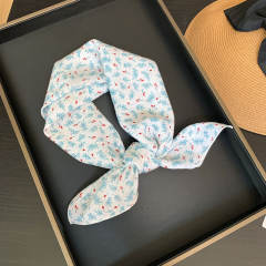 Korean Style Women's Floral Fresh Small Square Scarf