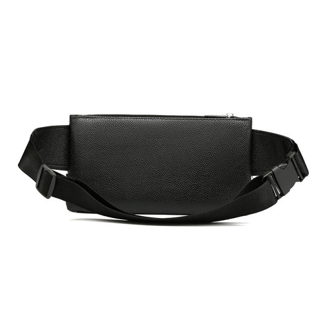 Leather Bag Classic Men's Crossbody Bag Waist Bag Multi-Layer Shoulder Bag Pu Leather Chest Bag