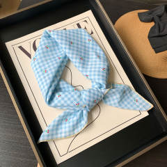 Korean Style Women's Floral Fresh Small Square Scarf