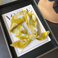 Korean Style Women's Floral Fresh Small Square Scarf