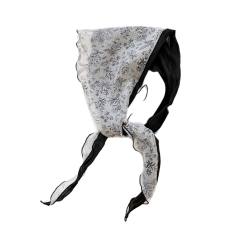 Ins-Style Floral Small Square Scarf for Women Thin Silk triangle Scarf