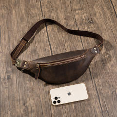 Men's Bags Genuine Leather Chest Bags Casual Crossbody Bags,