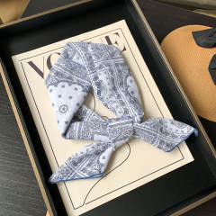 Korean Style Women's Floral Fresh Small Square Scarf