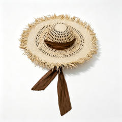New Spring/Summer Raffia Wide-brimmed Hat