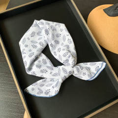 Korean Style Women's Floral Fresh Small Square Scarf