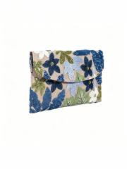 Women's clutch Bag with Sequin Embroidery Straw Clutch
