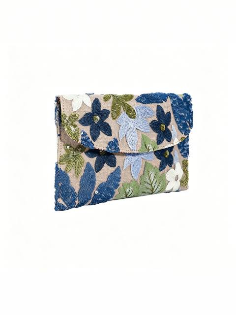 Women's clutch Bag with Sequin Embroidery Straw Clutch
