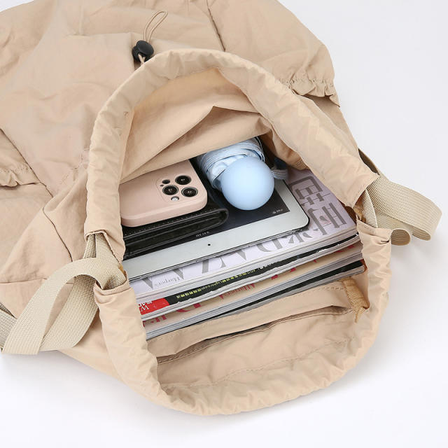New Versatile Solid Color Backpack for Couples