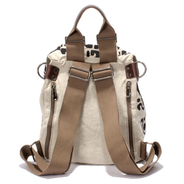 All-match Backpack Pattern Casual Canvas Backpack
