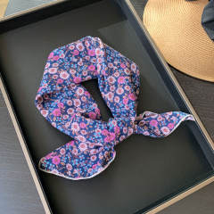 Korean Style Women's Floral Fresh Small Square Scarf