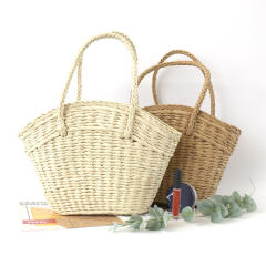 2026 New Fashion Forest-Style Straw Woven Bag Women's Handbag Beach Bag
