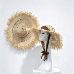 New Spring/Summer Raffia Wide-brimmed Hat