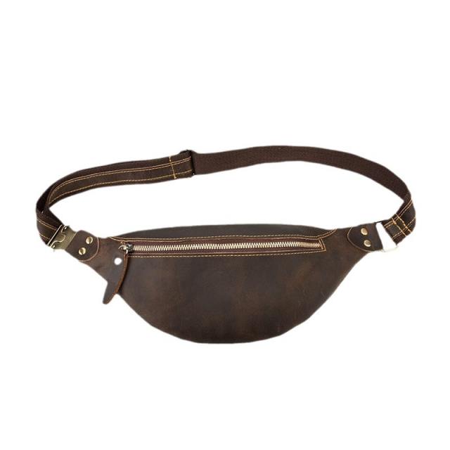 Men's Bags Genuine Leather Chest Bags Casual Crossbody Bags,