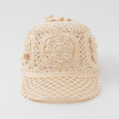 Summer handmade corchet flower sunhat baseball hat for women