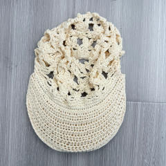 Handmade Crochet Hollow UV Protection Visor Hat for Women