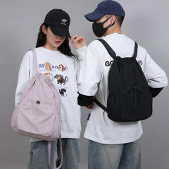 New Versatile Solid Color Backpack for Couples