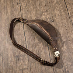 Men's Bags Genuine Leather Chest Bags Casual Crossbody Bags,