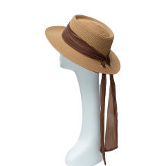Flat-Top Sun Hat for Women Spring Summer Elegant Sun Protection Straw Hat