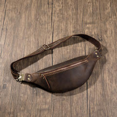 Men's Bags Genuine Leather Chest Bags Casual Crossbody Bags,