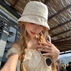 Cotton and Linen Summer Thin Breathable Bucket Hat for Women