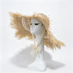 New Spring/Summer Raffia Wide-brimmed Hat