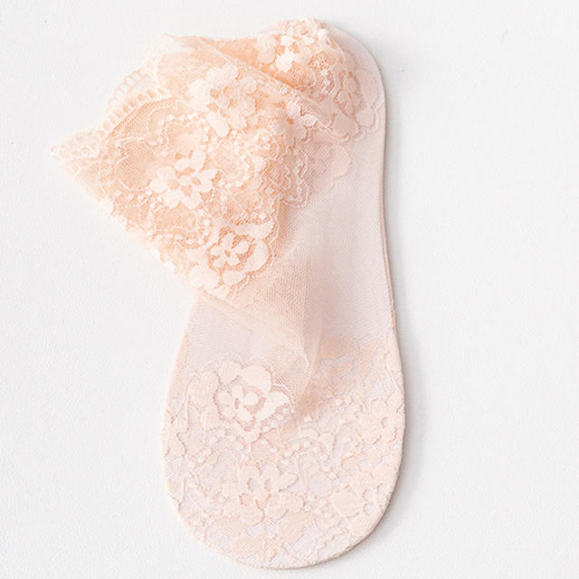 Lace Socks Women's Socks Summer Thin Short Spring Fall Cotton Bottom Sweat Socks