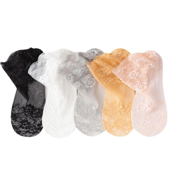 Lace Socks Women's Socks Summer Thin Short Spring Fall Cotton Bottom Sweat Socks