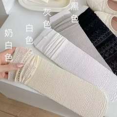 Spring and Summer Lace Hollow-Out Calf Socks