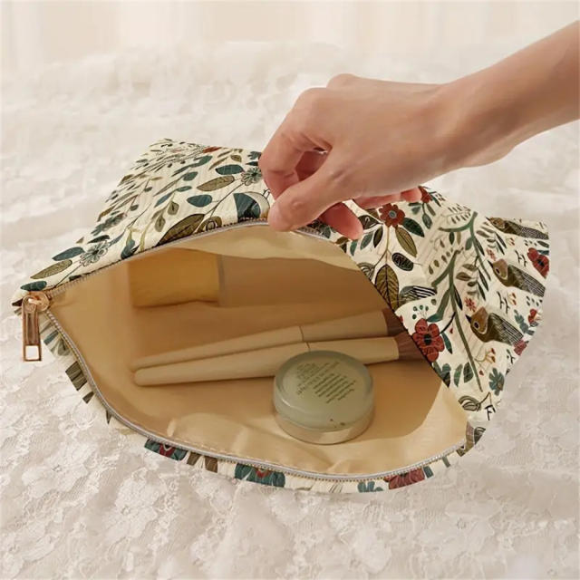 Multifunctional Corduroy Cosmetic Bag Toiletry Bag
