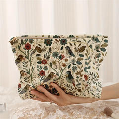 Multifunctional Corduroy Cosmetic Bag Toiletry Bag