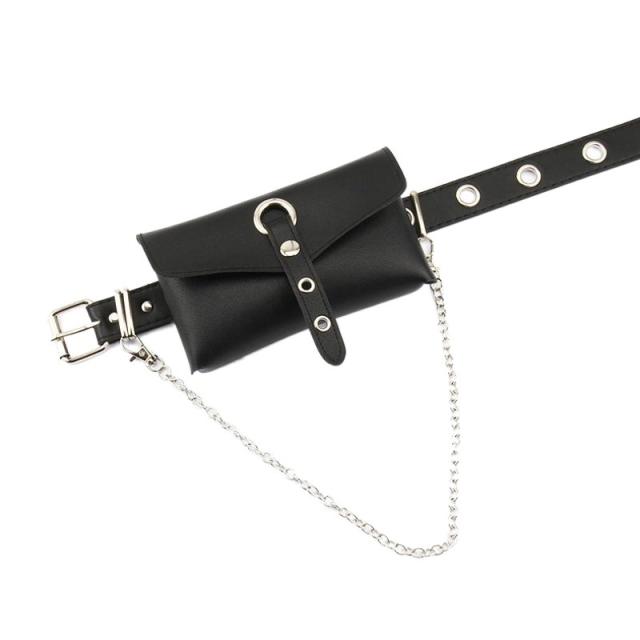 New Full-Hole Punk Style Belt Mobile Phone Bag Chain Belt