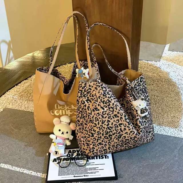 Korean fashion double side nylon colorful tote bag large capacity bag for women