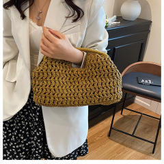 Hand-Woven Handbag for Women Summer New Style High-Quality Stylish Beach Vacation Handbag