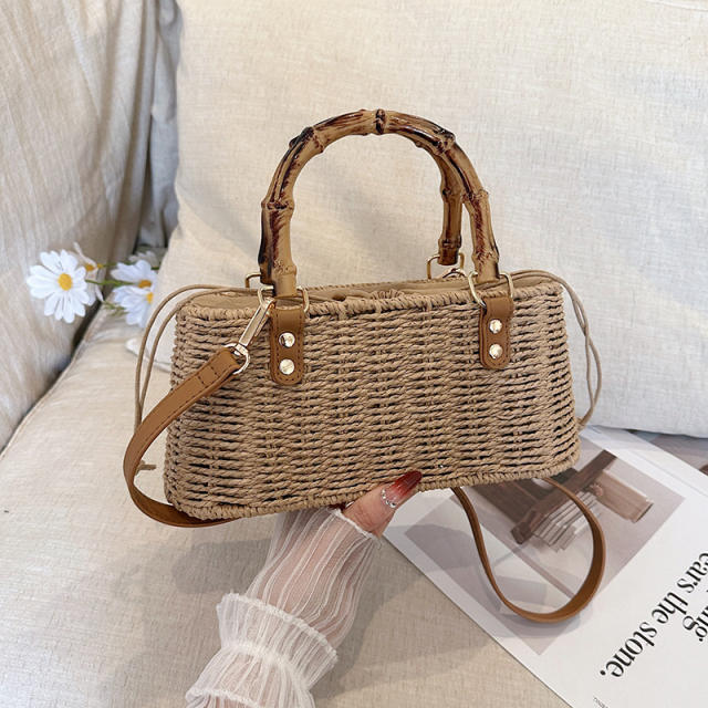 Vintage Artistic Pastoral Style Straw Woven Bag